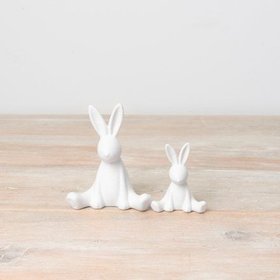 White Sitting Bunny in 2 Sizes