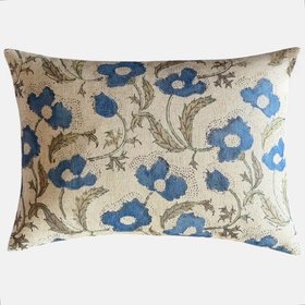 Theale Blue Poppy Cushion