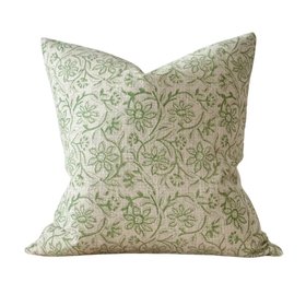 Chloe Sage & Cream Floral Cushion