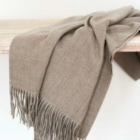Bella Brown Cashmere Throw