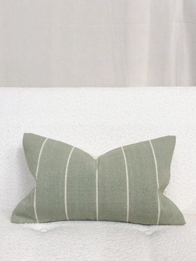 Sage Green Stripe Cushion