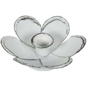 White Flower Candle Holder