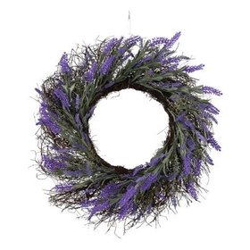 Faux Lavender Door Wreath
