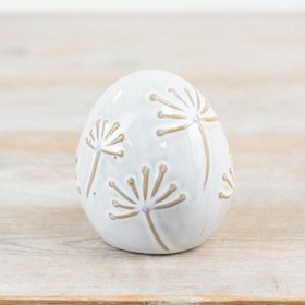 Embossed Ceramic Egg Ornaments