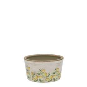 Lemon Blossom Round Planter