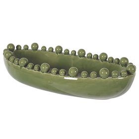Green Oval Bobble Bowl