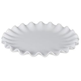 White Ruffled Plate