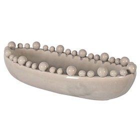 Cream Oval Bobble Bowl