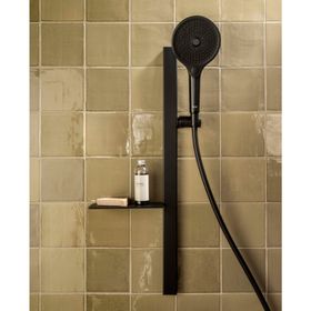Roca Plenum Matt Black Compact Slide Rail Shower Kit