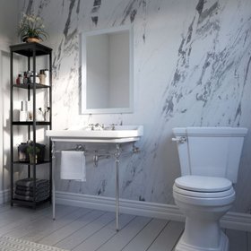 Showerwall Laminate Lightning Marble 2440mm x 579mm Proclick Hydrocore Wall Panel - SW51