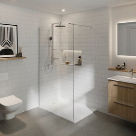 Ideal Standard i.life 900mm Silver Wetroom Shower Screen