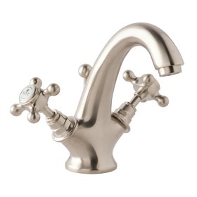 BC Designs Victrion Crosshead Brushed Nickel Mono Basin Mixer & Waste