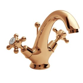 BC Designs Victrion Crosshead Copper Mono Basin Mixer & Waste