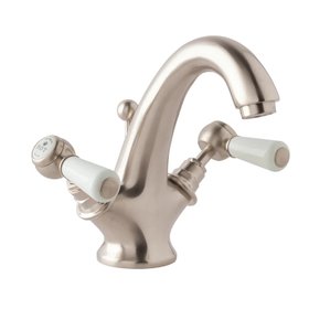 BC Designs Victrion Brushed Nickel Lever Mono Basin Mixer & Waste