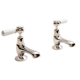 BC Designs Victrion Nickel Lever Basin Pillar Taps