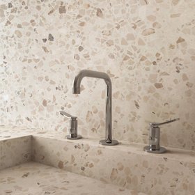 Crosswater Calix Chrome 3 Tap Hole Deck Mounted Basin Mixer