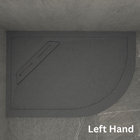 Kudos connect2 1200mm x 900mm Slate Effect Offset Quadrant Shower Tray