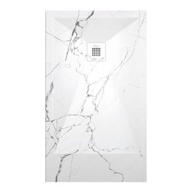 Onyx White Marble Effect 1200 x 800mm Stone Resin Shower Tray