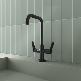 Crosswater Calix Matt Black Tall Basin Mixer