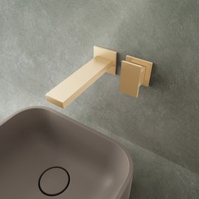 Crosswater Myron Brushed Brass Wall Mounted Basin Mixer