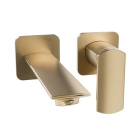 Crosswater Varda Brushed Brass Wall Mounted Basin Mixer Tap