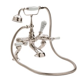 BC Designs Victrion Lever Nickel Deck Mounted Bath Shower Mixer
