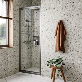 Crosswater Clear 6 Slate 700mm Infold Shower Door