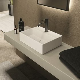 Zero 3 400mm x 300mm Matt White Cloakroom Wall Hung Basin
