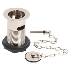 BC Designs Nickel Plug and Chain Basin Waste