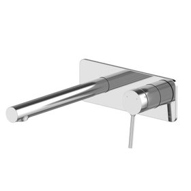 Vado Safari Lever Chrome 2 Tap Hole Wall Mounted Basin Mixer With Back Plate