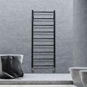 The Sussex Range by JIS Lindfield 1275mm x 520mm Black Heated Towel Rail