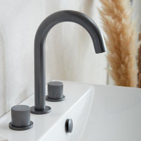 Vado Safari Leverless Pewter 3 Tap Hole Basin Mixer