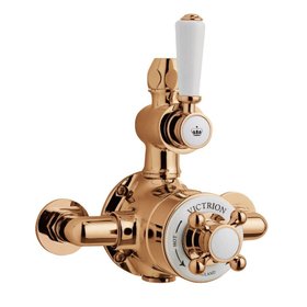 BC Designs Victrion Twin Copper 1 Outlet 2 Handle Exposed Shower Valve