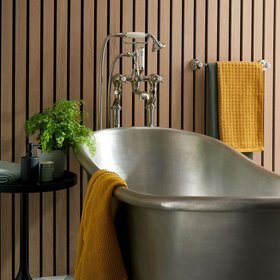 Booth & Co. Axbridge Cross Nickel Freestanding Bath Shower Mixer