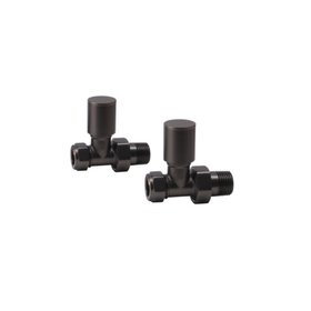 Redroom by Barwick Gunmetal Straight Round Manual Radiator Valves