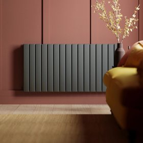 JTP Enzo Anthracite 600mm x 1212mm Flat Panel Horizontal Designer Radiator