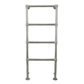 The Sussex Range by JIS Fletching 1200mm x 520mm Polished Stainless Steel Electric Floorstanding Towel Rail