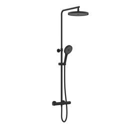 Vado Safari Lever Matt Black Exposed Thermostatic Shower Column