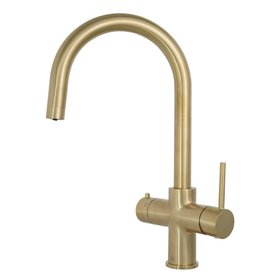 JTP Brushed Brass 4-in-1 Boiling Water Kitchen Tap