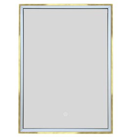 JTP Luca Brushed Brass Recessed Single Mirror Bathroom Cabinet
