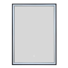 JTP Luca Matt Black Recessed Single Mirror Bathroom Cabinet