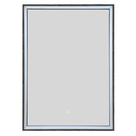 JTP Luca Brushed Black Recessed Single Mirror Bathroom Cabinet