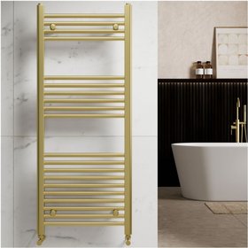 Redroom by Barwick Elite Brushed Brass 1200 x 500mm Towel Radiator