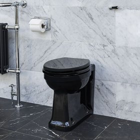 Burlington Jet Black Back to Wall Toilet