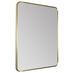 JTP Hix Brushed Brass Rectangular Plain Mirror