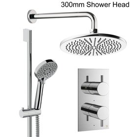 Crosswater Design Chrome Dual Outlet Slide Rail Shower Set