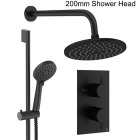 Crosswater Design Matt Black Dual Outlet Slide Rail Shower Set