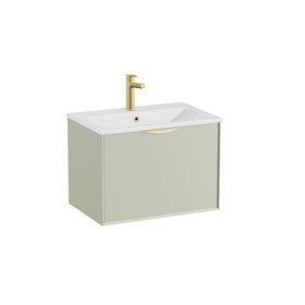Vado Safari Smooth 600mm Sage Green Wall Hung Vanity Unit & Basin