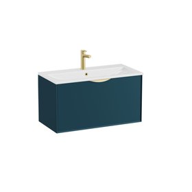 Vado Safari Smooth 800mm Atlantic Blue Wall Hung Vanity Unit & Basin