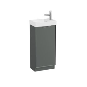 Vado Safari Smooth 400mm Charcoal Grey Floor Mounted Cloakroom Vanity Unit & Basin